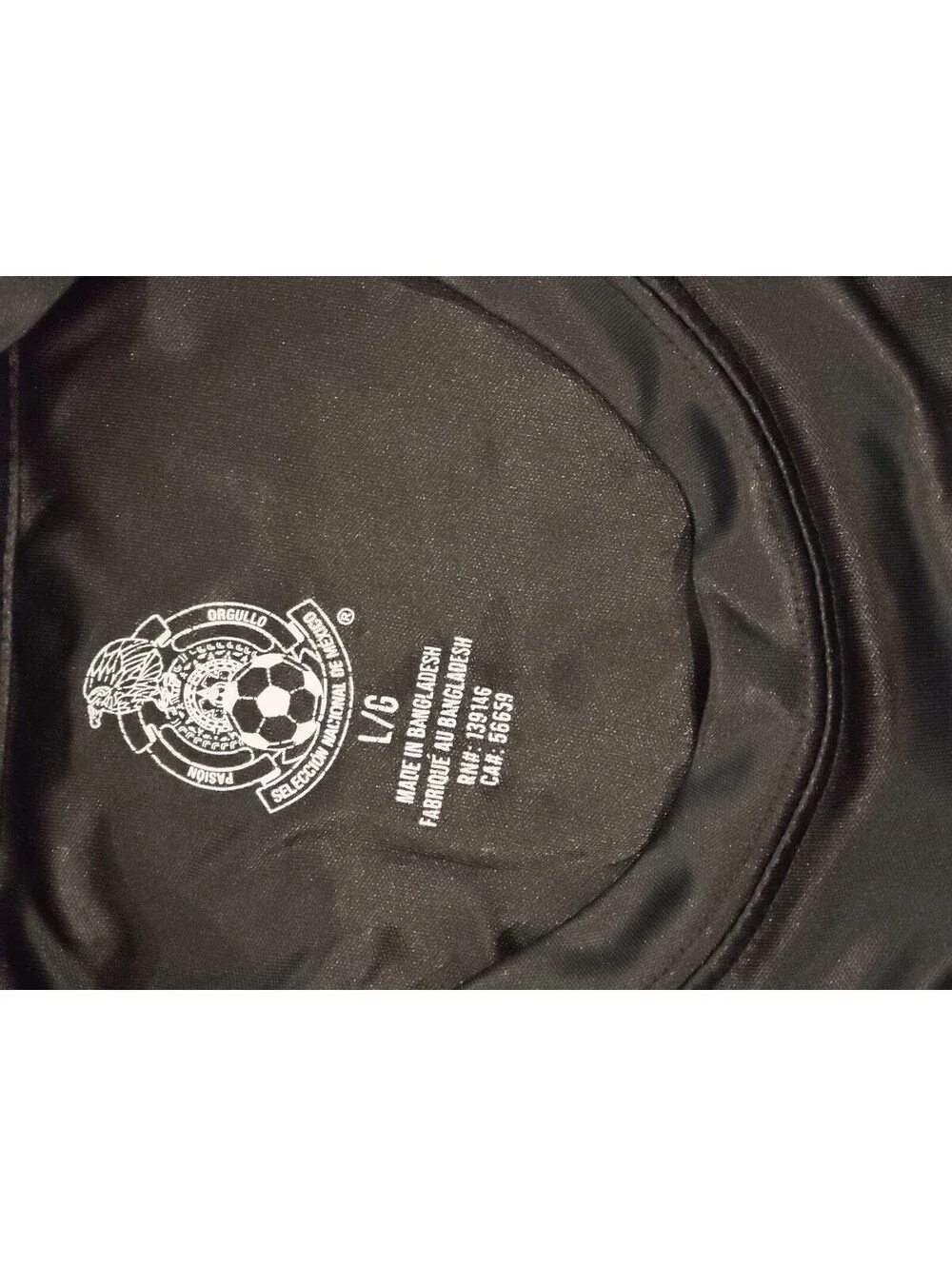 Mexico Soccer Black T-Shirt Size L/G